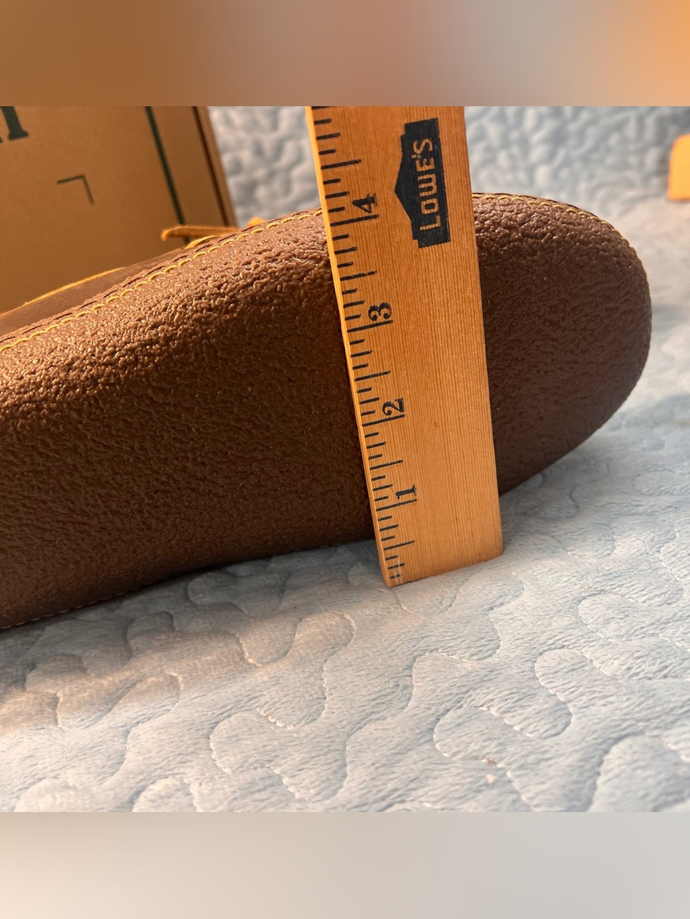 L.L. Bean Brown Leather Moccasin Loafers with Tan Laces - Picture 5 of 16
